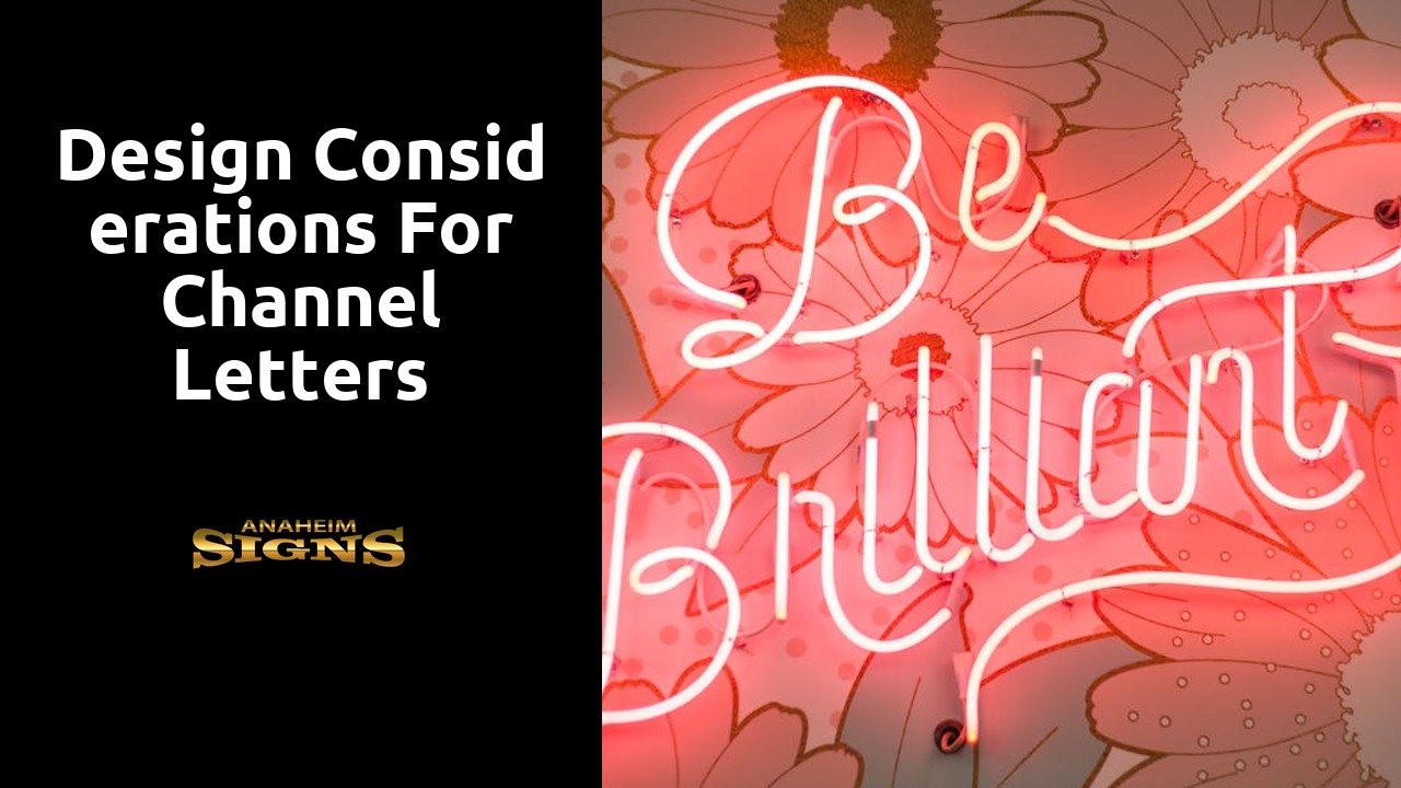 Design Considerations for Channel Letters