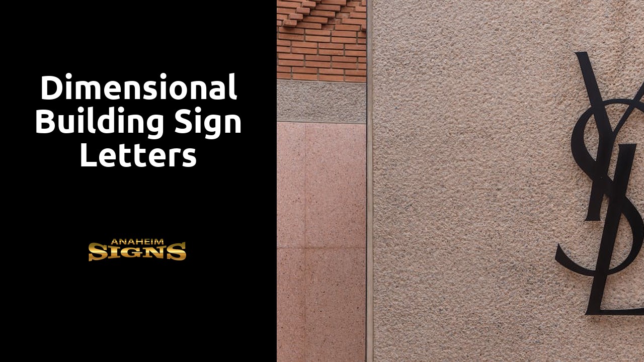 Dimensional Building Sign Letters