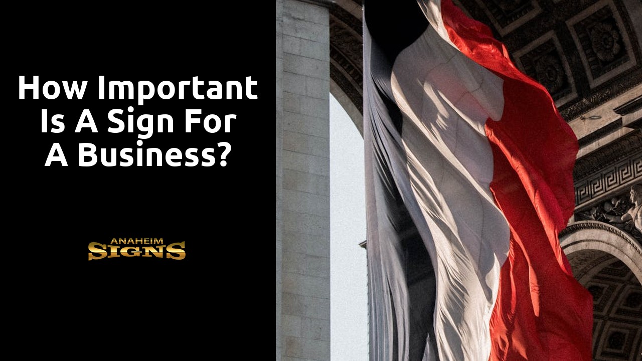 How important is a sign for a business?